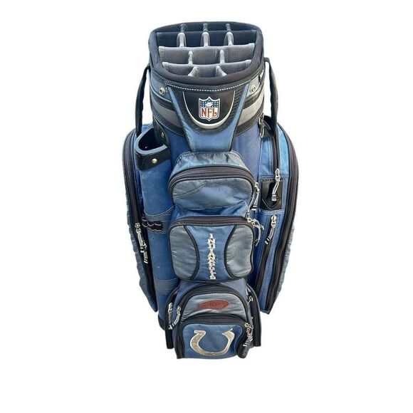 Vintage Wilson NFL Indianapolis Colts Golf Cart Bag 14-Way Divider‎ Golf Bag - Picture 1 of 9